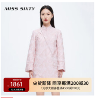 罗蒙（ROMON）金丝绒改良旗袍连衣女秋季2023年新款时尚高贵洋气遮肚中长子