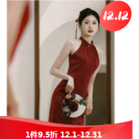 惠菱芷旗袍连衣裙轻熟风洋气减龄收腰显瘦感小个子公主裙中国风改良 白色 L 建